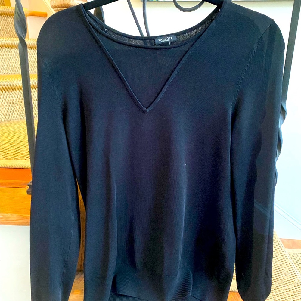 Talbots Black Viscose Sweater